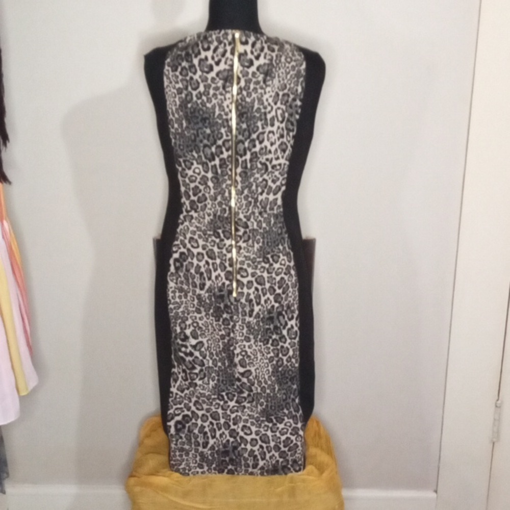 Calvin Klein Leopard Print Sleeveless Tank Dress Size 14